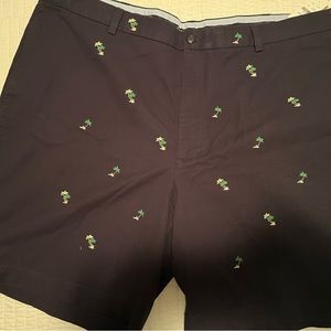 New With Tags Navy Brooks Brothers Men’s Shorts Palm Trees Embroidered Sz 44